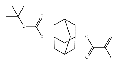 2-Propenoic acid, 2-methyl-, 3-[[(1,1-dimethylethoxy)carbonyl]oxy]tricyclo[3.3.1.13,7]dec-1-yl ester Struktur