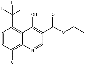 Ethyl 8-chloro-4-hydroxy-5-(trifluoromethyl)-3-quinolinecarboxylate