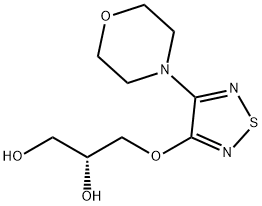 1,2-Propanediol, 3-[[4-(4-morpholinyl)-1,2,5-thiadiazol-3-yl]oxy]-, (2R)- Struktur