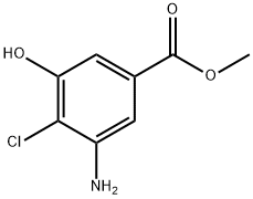 Benzoic acid, 3-amino-4-chloro-5-hydroxy-, methyl ester Struktur