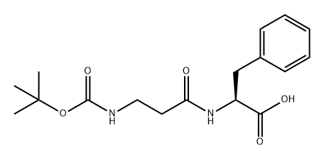 L-Phenylalanine, N-[3-[[(1,1-dimethylethoxy)carbonyl]amino]-1-oxopropyl]- Struktur