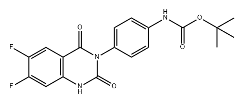 Carbamic acid, N-[4-(6,7-difluoro-1,4-dihydro-2,4-dioxo-3(2H)-quinazolinyl)phenyl]-, 1,1-dimethylethyl ester Struktur