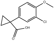 Cyclopropanecarboxylic acid, 1-(3-chloro-4-methoxyphenyl)- Struktur