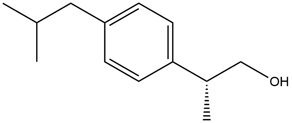 Benzeneethanol, β-methyl-4-(2-methylpropyl)-, (βR)- Struktur