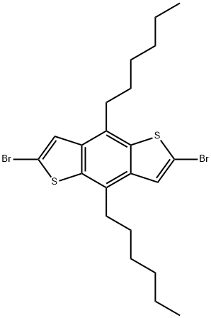 2,6-dibromo-4,8-dihexylthieno[2,3-f][1]benzothiole Struktur