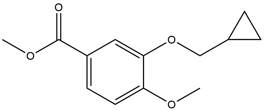 methyl 3-(cyclopropylmethoxy)-4-methoxybenzoate Struktur