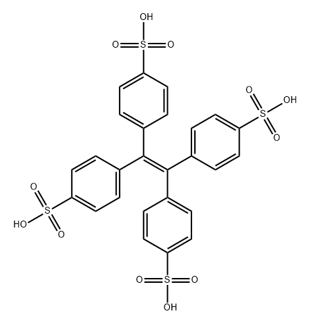 Benzenesulfonic acid, 4,4',4'',4'''-(1,2-ethenediylidene)tetrakis- Struktur