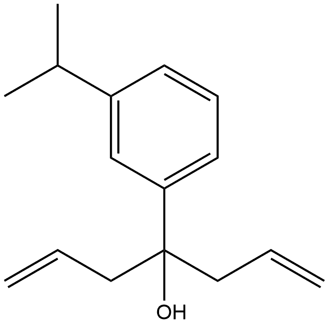 Benzenemethanol, 3-(1-methylethyl)-α,α-di-2-propen-1-yl- Struktur