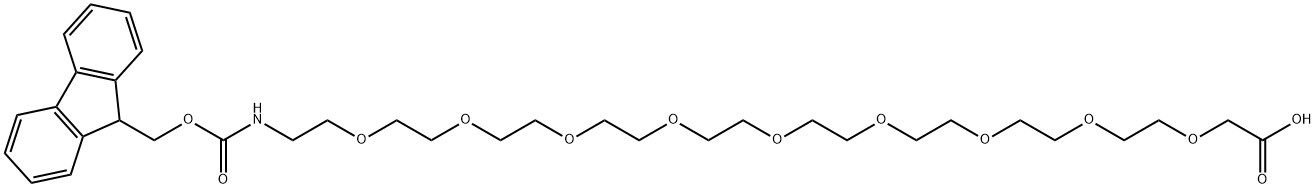 Fmoc-NH-PEG9-CH2COOH Struktur