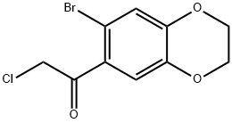 1-(7-Bromo-2,3-dihydro-1,4-benzodioxin-6-yl)-2-chloro-ethanone Struktur