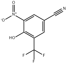 4-Hydroxy-3-nitro-5-(trifluoromethyl)benzonitrile Struktur