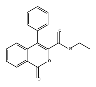 1H-2-Benzopyran-3-carboxylic acid, 1-oxo-4-phenyl-, ethyl ester Struktur