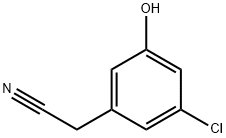 Benzeneacetonitrile, 3-chloro-5-hydroxy- Struktur