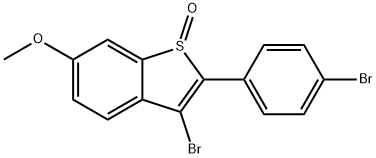 Benzo[b]thiophene, 3-bromo-2-(4-bromophenyl)-6-methoxy-, 1-oxide Struktur