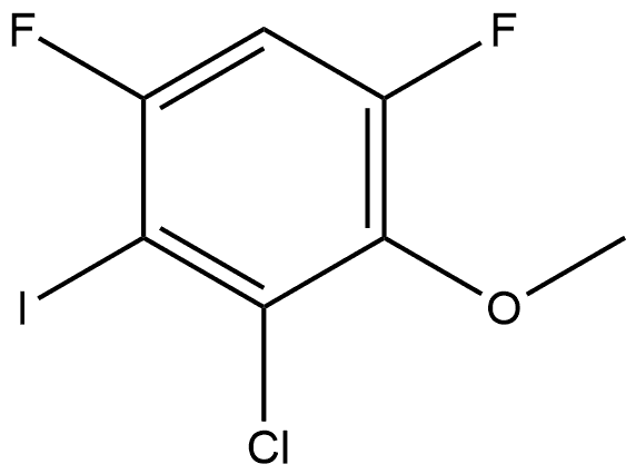 3-Chloro-1,5-difluoro-2-iodo-4-methoxybenzene Struktur