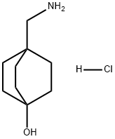 Bicyclo[2.2.2]octan-1-ol, 4-(aminomethyl)-, hydrochloride (1:1) Struktur