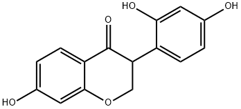 4H-1-Benzopyran-4-one, 3-(2,4-dihydroxyphenyl)-2,3-dihydro-7-hydroxy- Struktur