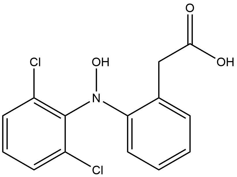 Benzeneacetic acid, 2-[(2,6-dichlorophenyl)hydroxyamino]- Struktur