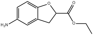 2-Benzofurancarboxylic acid, 5-amino-2,3-dihydro-, ethyl ester Struktur