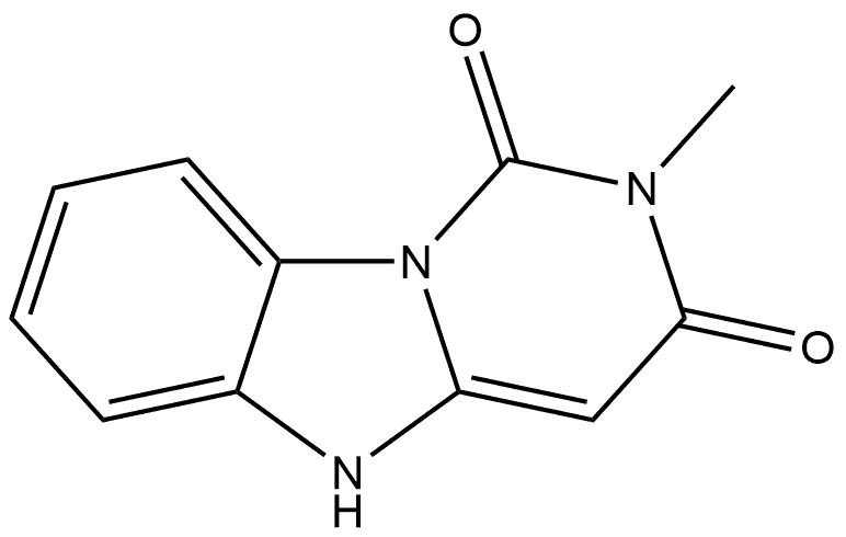 2-Methylpyrimido[1,6-a]benzimidazole-1,3(2H,5H)-dione Struktur