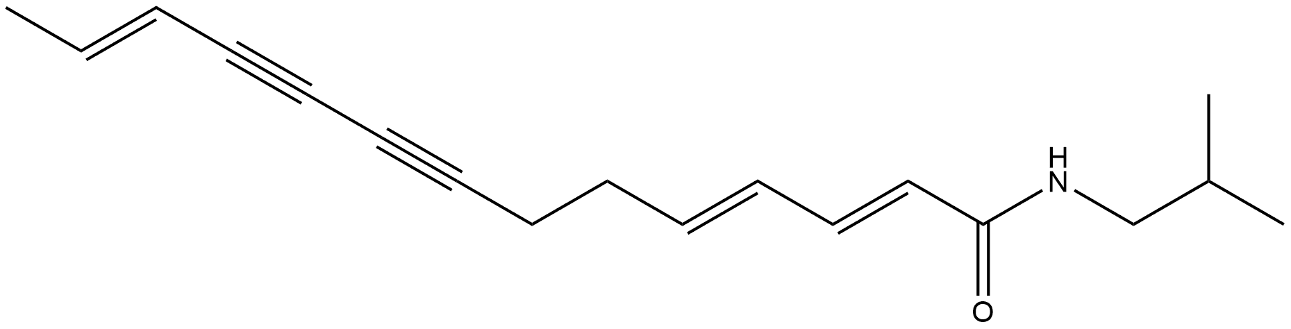 (2E,4E,12E)-N-(2-Methylpropyl)-2,4,12-tetradecatriene-8,10-diynamide Struktur