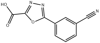 5-(3-CYANOPHENYL)-1,3,4-OXADIAZOLE-2-CARBOXYLIC ACID Struktur