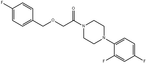 Ethanone, 1-[4-(2,4-difluorophenyl)-1-piperazinyl]-2-[(4-fluorophenyl)methoxy]- Struktur