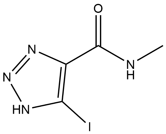 5-Iodo-N-methyl-1H-1,2,3-triazole-4-carboxamide Struktur