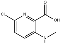 2-Pyridinecarboxylic acid, 6-chloro-3-(methylamino)- Struktur