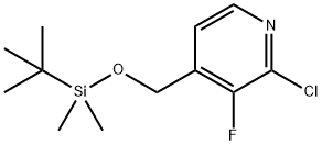 Pyridine, 2-chloro-4-[[[(1,1-dimethylethyl)dimethylsilyl]oxy]methyl]-3-fluoro- Struktur