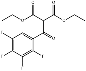 Propanedioic acid, 2-(2,3,4,5-tetrafluorobenzoyl)-, 1,3-diethyl ester Struktur