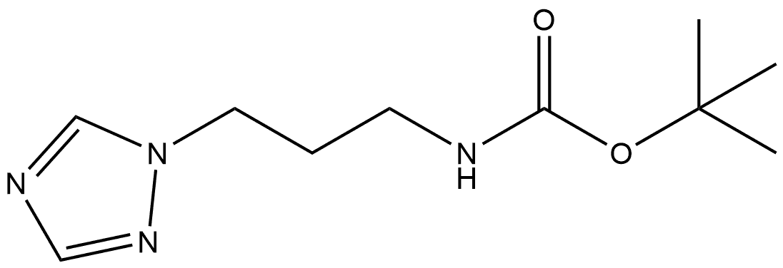 1,1-Dimethylethyl N-[3-(1H-1,2,4-triazol-1-yl)propyl]carbamate Struktur