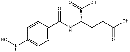 L-Glutamic acid, N-[4-(hydroxyamino)benzoyl]- Struktur