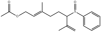 2,7-Octadien-1-ol, 3,7-dimethyl-6-(phenylsulfinyl)-, 1-acetate, (2E)-