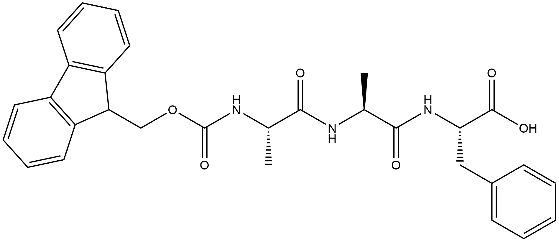 N-[(9H-Fluoren-9-ylmethoxy)carbonyl]-L-alanyl-L-alanyl-L-phenylalanine Struktur