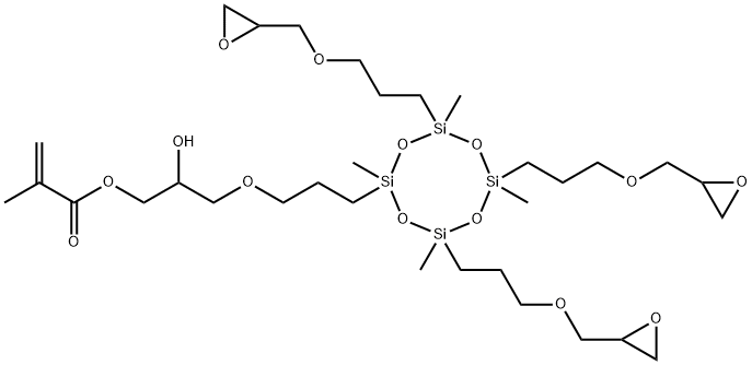 Methacrylate epoxy cyclosiloxane Struktur