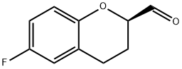 2H-1-Benzopyran-2-carboxaldehyde, 6-fluoro-3,4-dihydro-, (2R)- Struktur