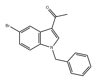 Ethanone, 1-[5-bromo-1-(phenylmethyl)-1H-indol-3-yl]- Struktur