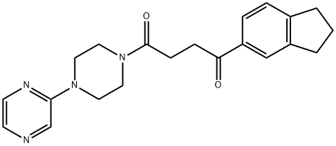 1,4-Butanedione, 1-(2,3-dihydro-1H-inden-5-yl)-4-[4-(2-pyrazinyl)-1-piperazinyl]- Struktur