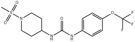 Urea, N-[1-(methylsulfonyl)-4-piperidinyl]-N'-[4-(trifluoromethoxy)phenyl]- Struktur