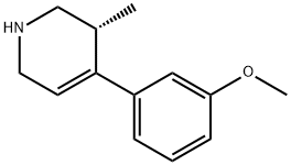 Pyridine, 1,2,3,6-tetrahydro-4-(3-methoxyphenyl)-3-methyl-, (3R)- Struktur