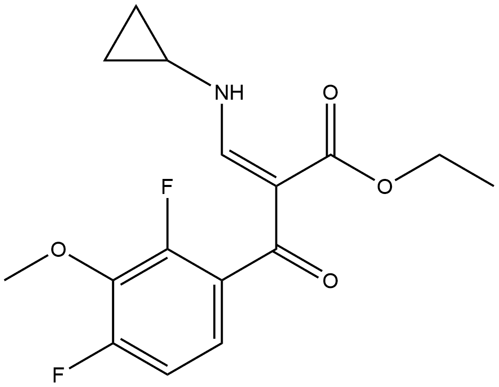 Benzenepropanoic acid, α-[(cyclopropylamino)methylene]-2,4-difluoro-3-methoxy-β-oxo-, ethyl ester, (αZ)-