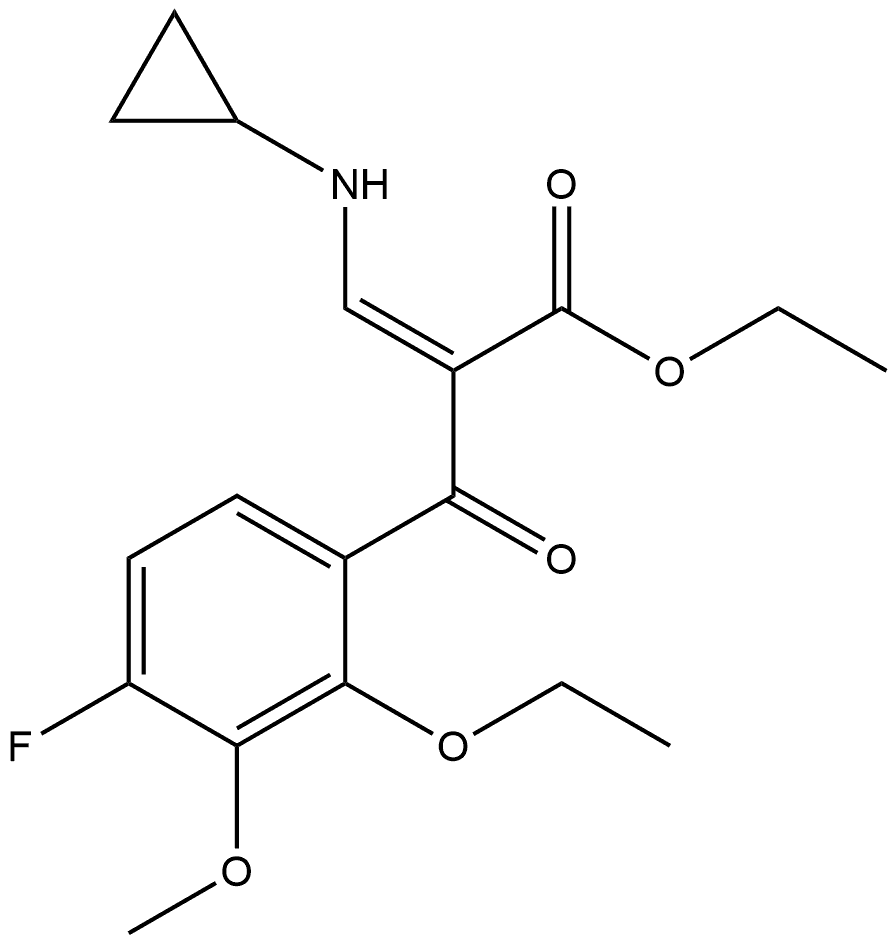 Benzenepropanoic acid, α-[(cyclopropylamino)methylene]-2-ethoxy-4-fluoro-3-methoxy-β-oxo-, ethyl ester, (αZ)-