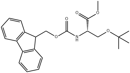 methyl (2S)-3-(tert-butoxy)-2-{[(9H-fluoren-9-ylmethoxy)carbonyl]amino}propanoate Struktur