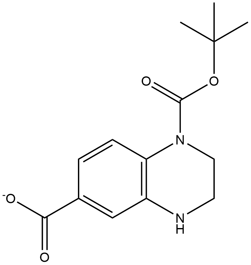 3,4-Dihydro-2H-quinoxaline-1,6-dicarboxylic acid 1-tert-butyl ester Struktur