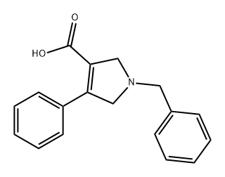 1H-Pyrrole-3-carboxylic acid, 2,5-dihydro-4-phenyl-1-(phenylmethyl)- Struktur