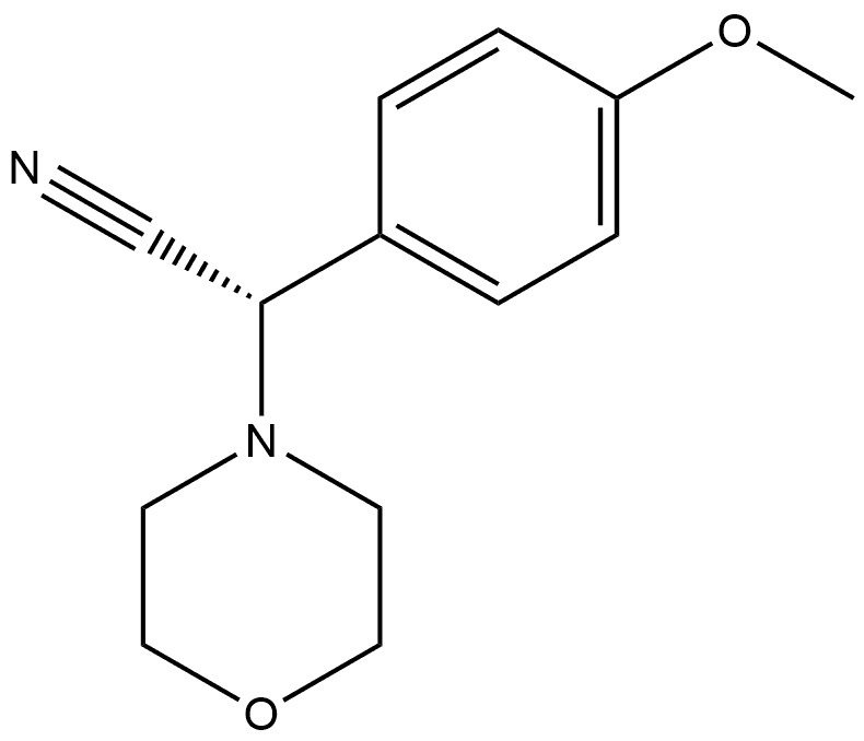 (S)-2-(4-methoxyphenyl)-2-(morpholin-4-yl)acetonitrile Struktur