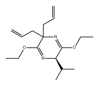 Pyrazine, 3,6-diethoxy-2,5-dihydro-5-(1-methylethyl)-2,2-di-2-propen-1-yl-, (5R)-