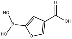 3-Furancarboxylic acid, 5-borono- Struktur