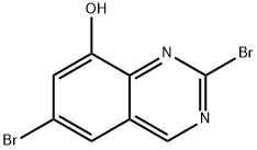 8-Quinazolinol, 2,6-dibromo- Struktur